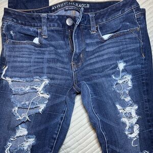 Distressed Blue Jeans for Women